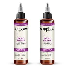 Soapbox front packaging showing product and two-pack benefit