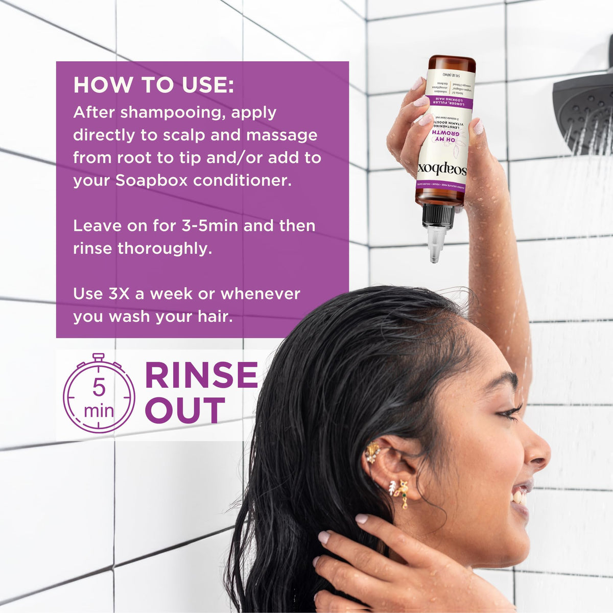 Soapbox with biotin capsule visualizing strengthening ingredient benefit