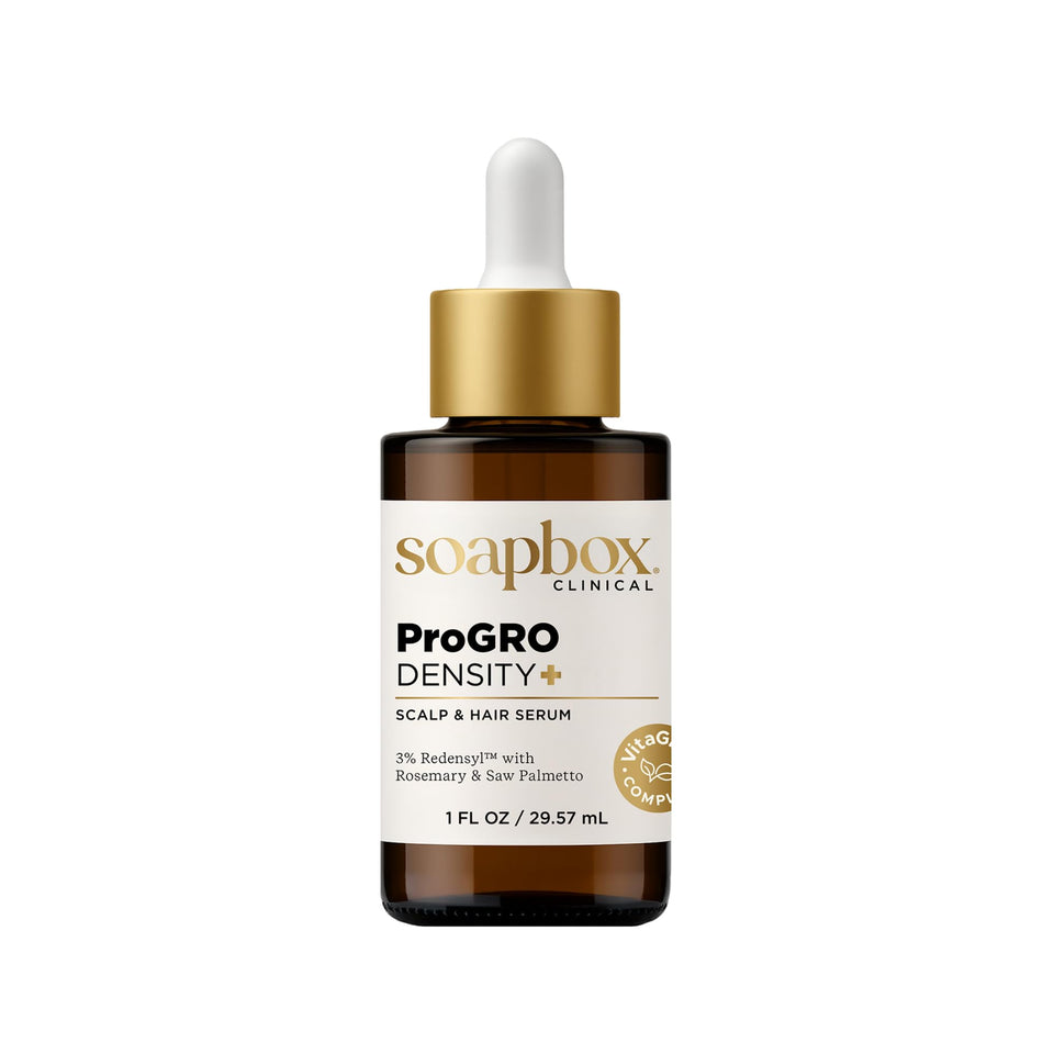 Soapbox ProGRO front packaging showing product and clarity benefits