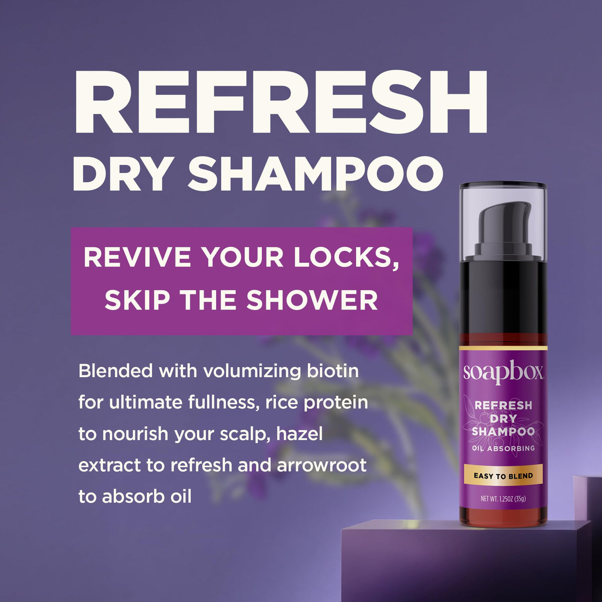 Soapbox Refresh texture close-up showing fine powder for natural-looking finish and grip