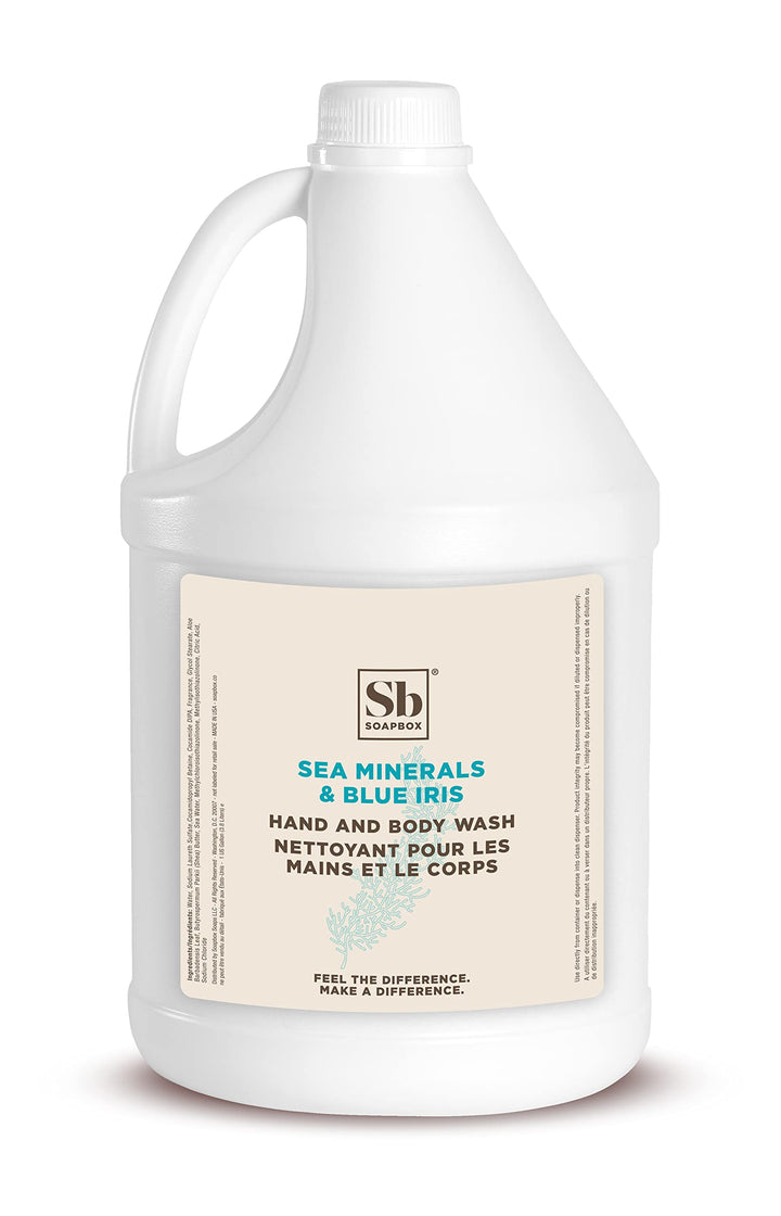 Soapbox front label showing scent and benefits, clear product info