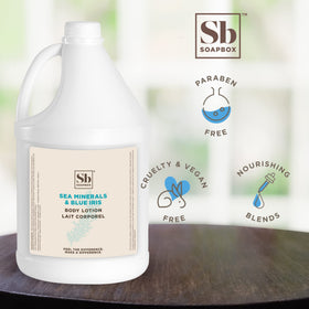 Soapbox lotion texture on hand demonstrating lightweight absorption