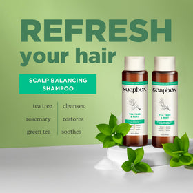 Shampoo foam texture close-up from Soapbox showing clarifying lather and gentle cleansing