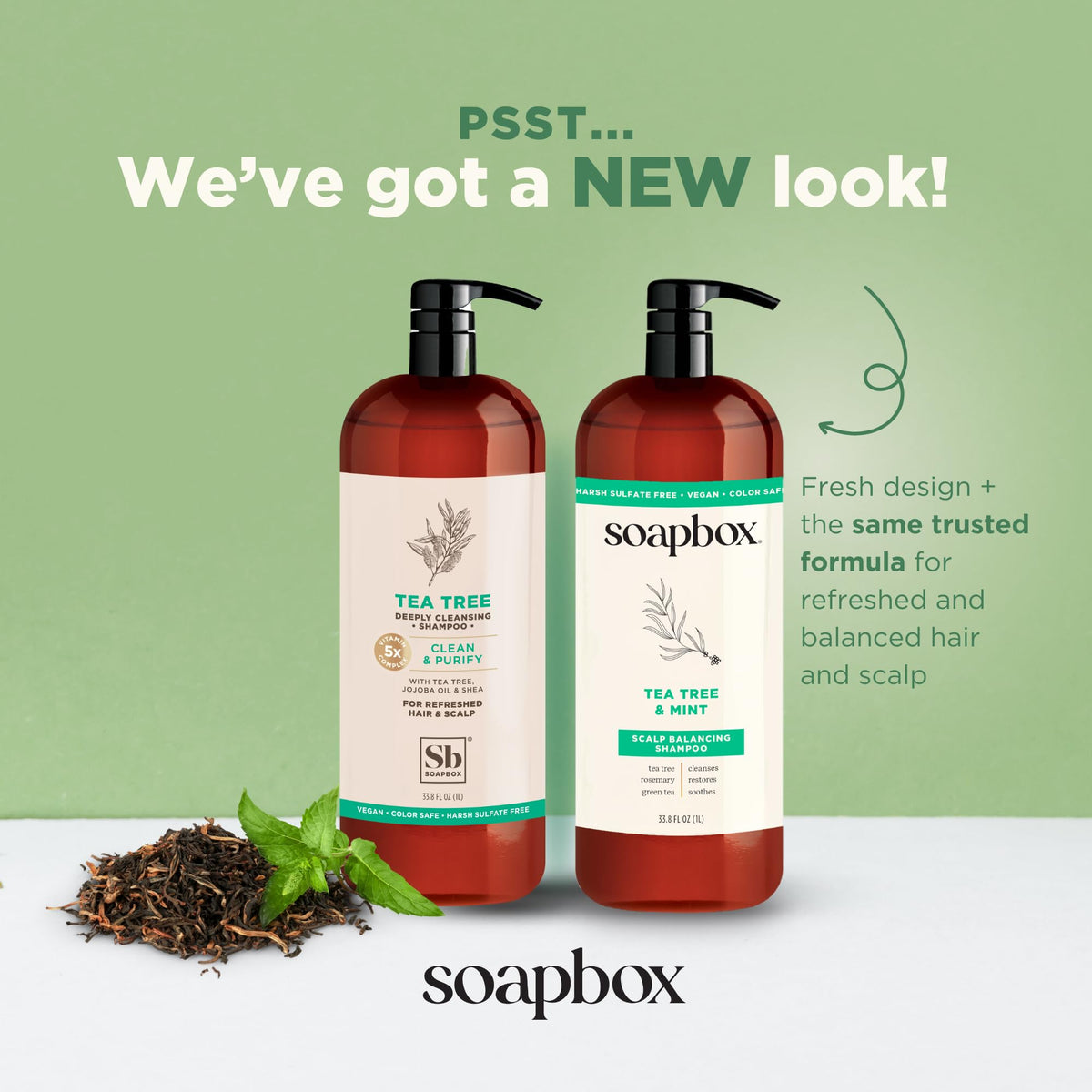 Soapbox label closeup highlighting ingredients and clean formula
