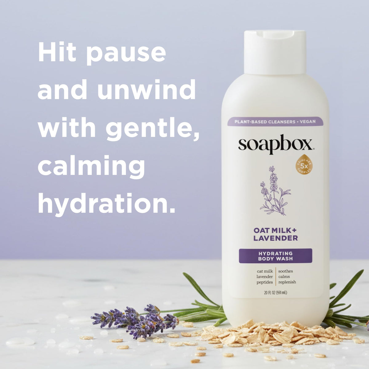Creamy Soapbox lather texture illustrating gentle, moisturizing foam