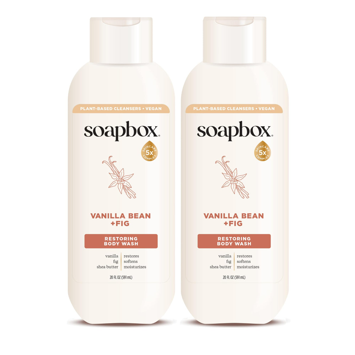 Soapbox front packaging showing bottle and label, highlights hydrating benefits