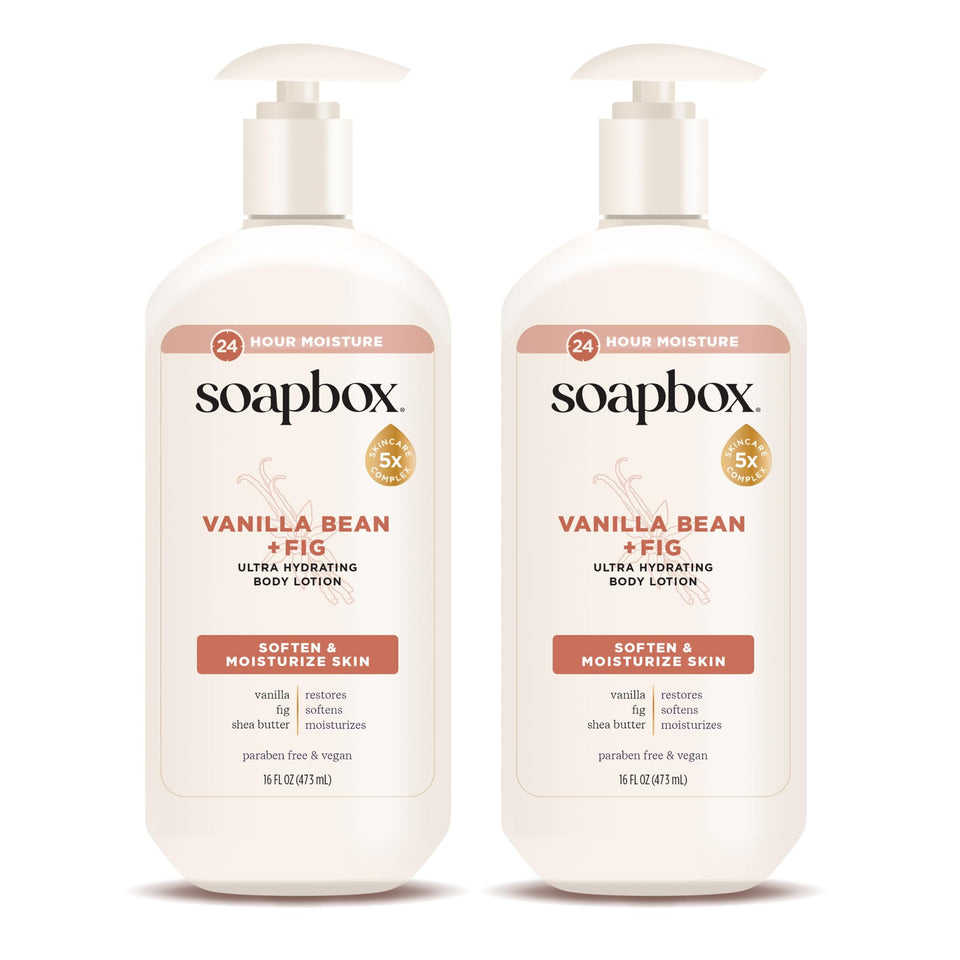 Soapbox front packaging showing label and two-bottle value pack for everyday hydration