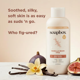 Soapbox creamy foam texture close-up illustrating gentle lather and softening