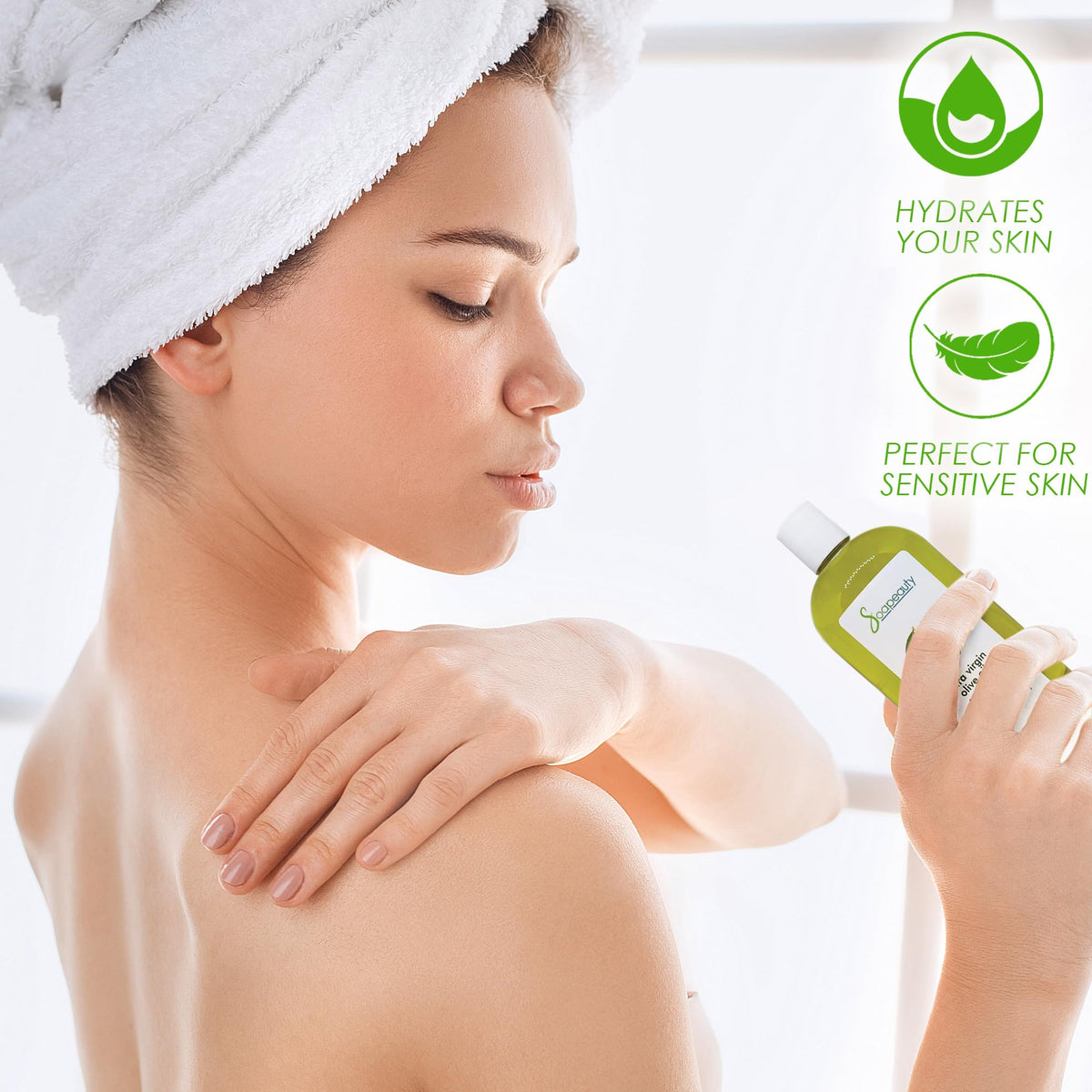 Soapeauty closeup label showing unrefined cold-pressed claim benefit: ingredient transparency