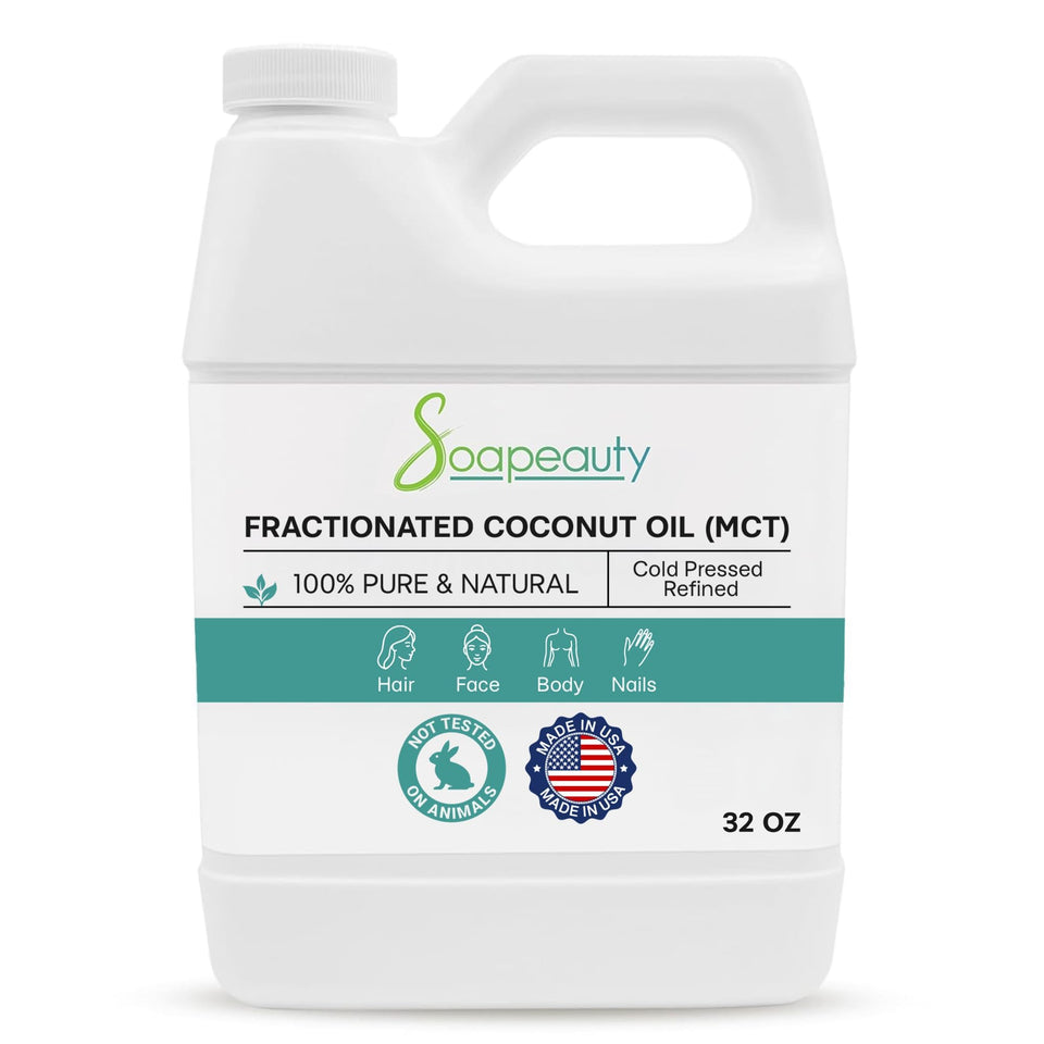 Soapeauty front label on 32 fl oz bottle showing clean packaging and premium carrier oil