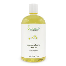 Soapeauty front bottle view showing pure meadowfoam seed oil and packaging benefit
