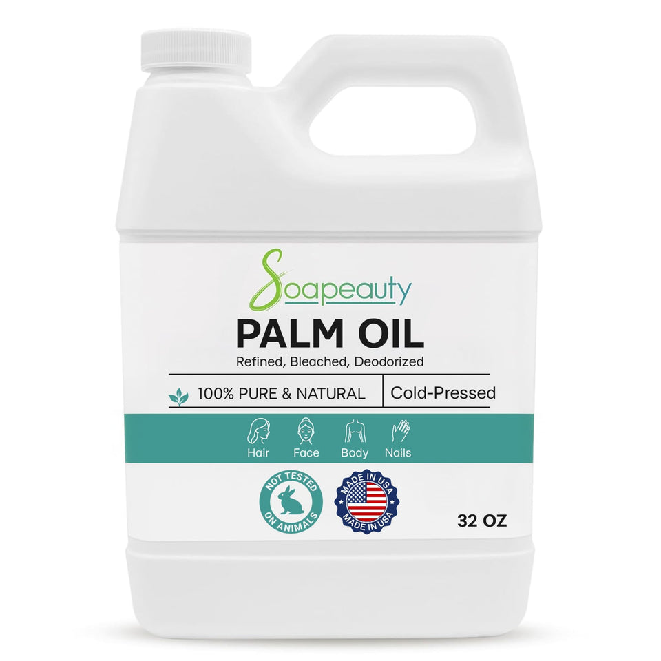 Soapeauty palm oil front label showing product name and purity benefit