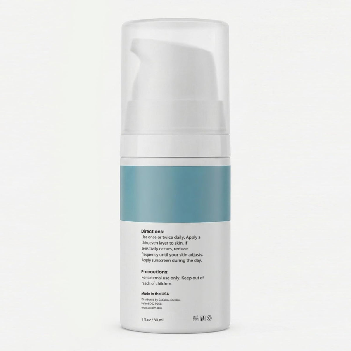 SoCalm lifestyle bathroom sink routine showing morning and night layering under SPF