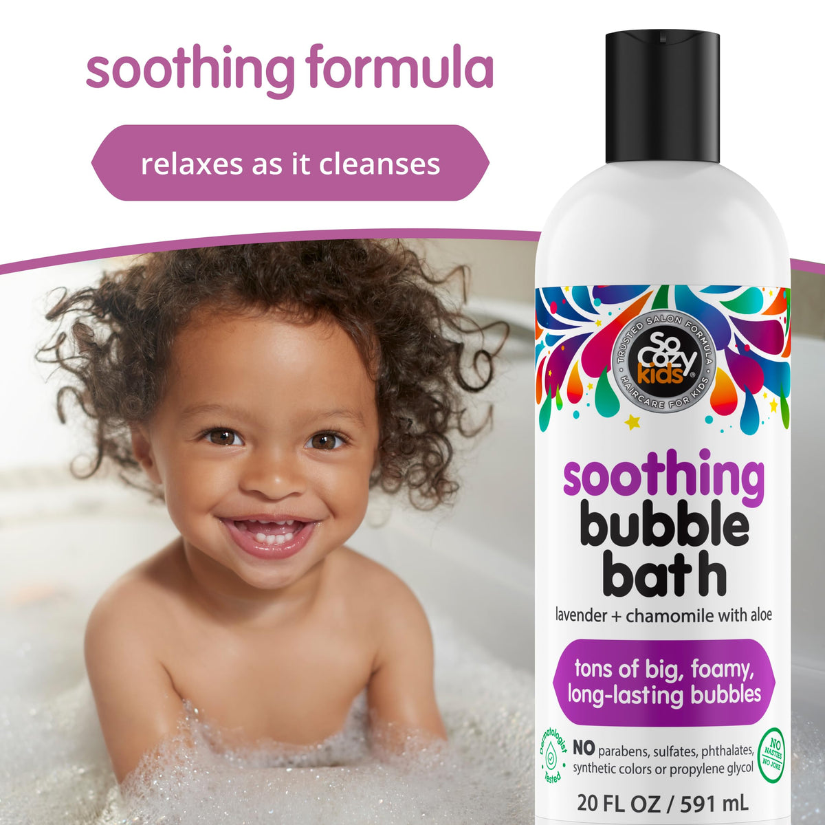 SO COZY label close-up highlighting ingredients and clean-formula reassurance