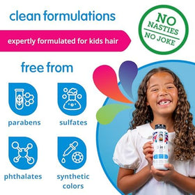 SoCozy in-use during child bath, illustrates easy gentle cleansing and conditioning