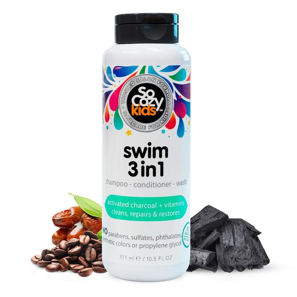 SoCozy front bottle shot showing product for quick post‑swim cleansing