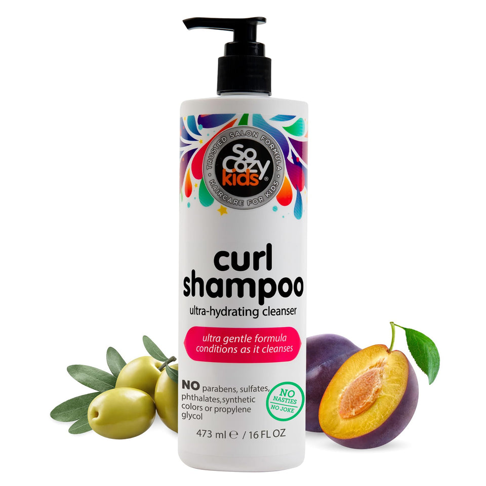 SoCozy front packaging showing bottle and gentle curl benefits