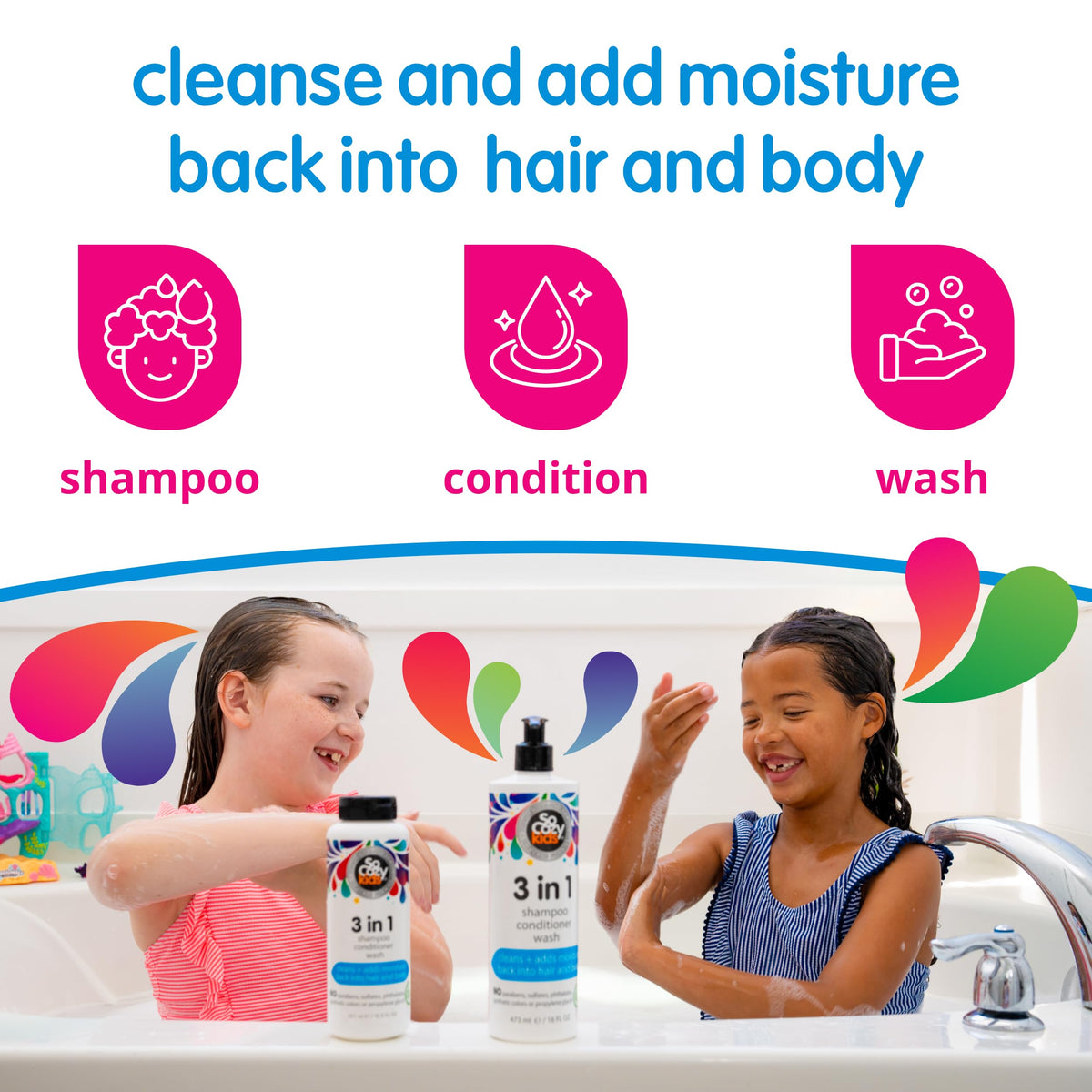 SoCozy label closeup highlighting keratin vitamin B5 and kid‑safe formula benefits