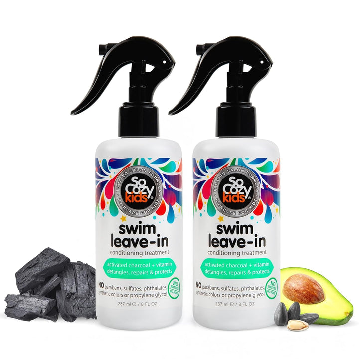 SO COZY front packaging showing twin 8 oz bottles, protecting kids' hair