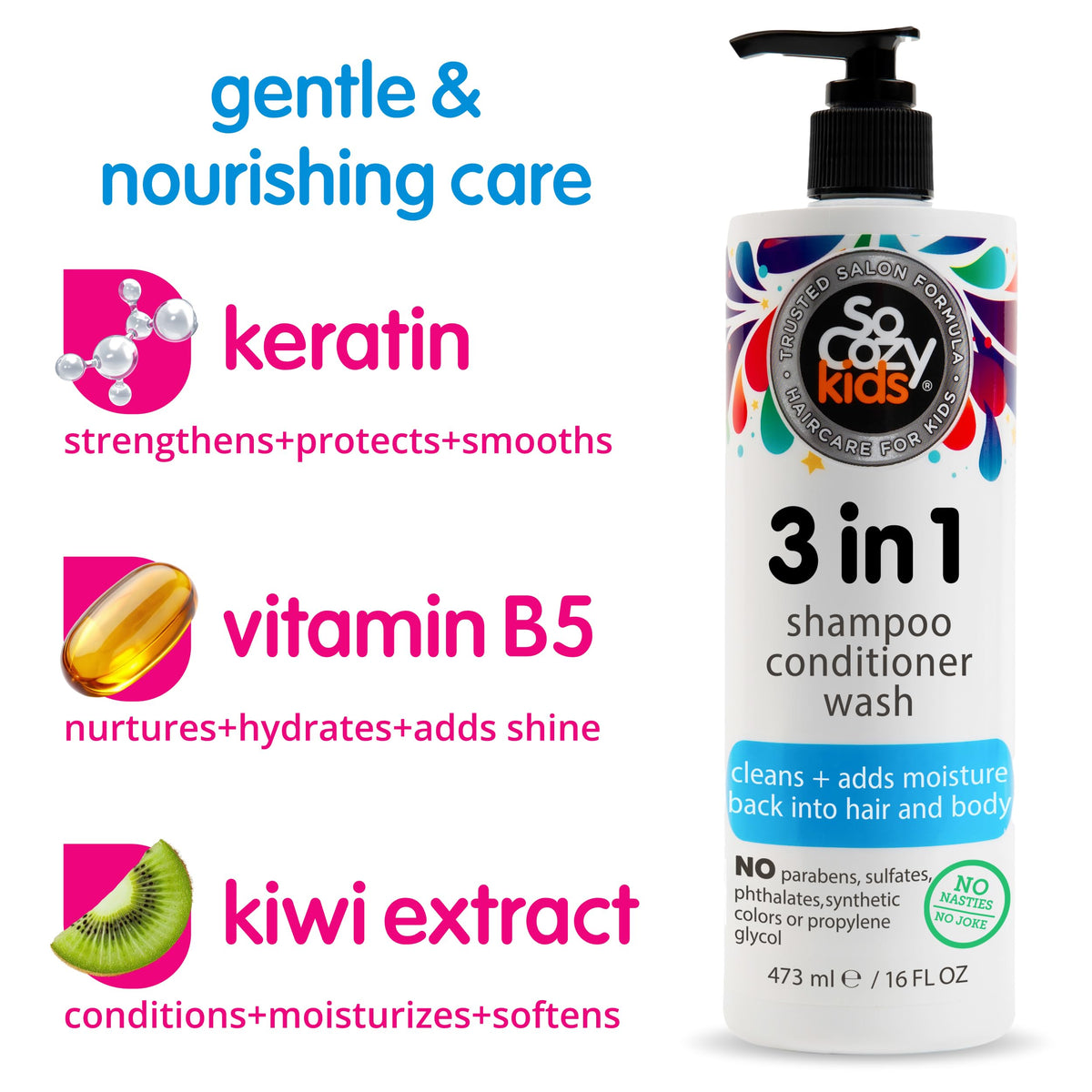 SoCozy creamy lather texture demonstrating gentle foaming and hydrating clean