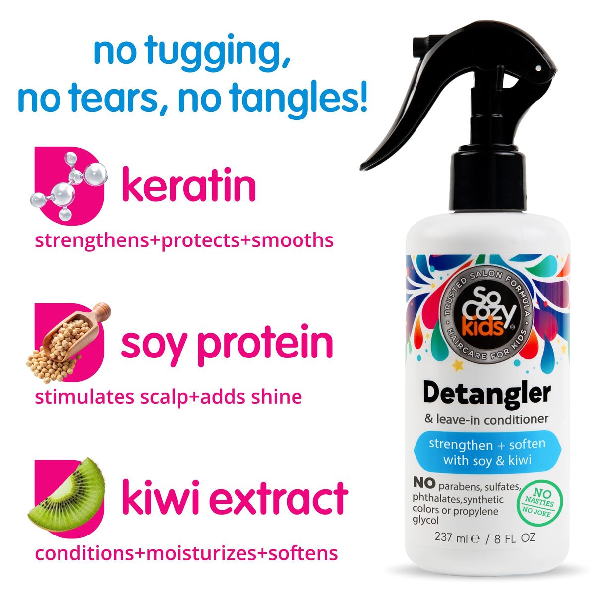 SO COZY mist on hair strands showing lightweight texture and shine enhancement