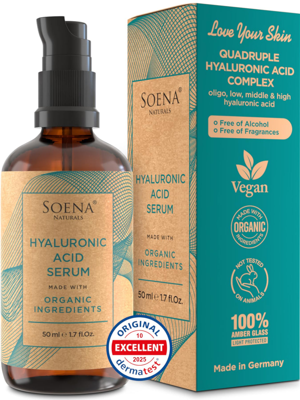Soena front packaging showing the serum and clear branding for confident purchase