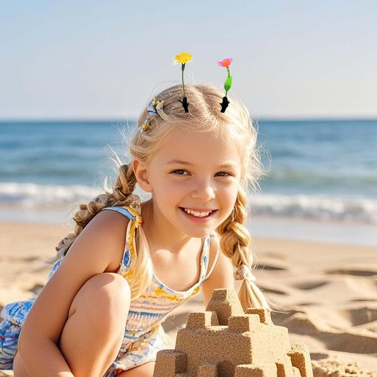 SOFISO close-up of plastic plant motif texture, detailed finish and bright colors