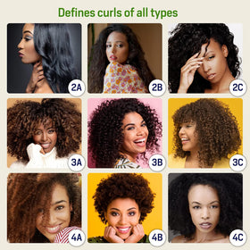 SOF N' FREE before and after image demonstrating improved curl definition and reduced frizz