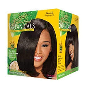 Soft & Beautiful product being applied to coarse hair showing eased styling