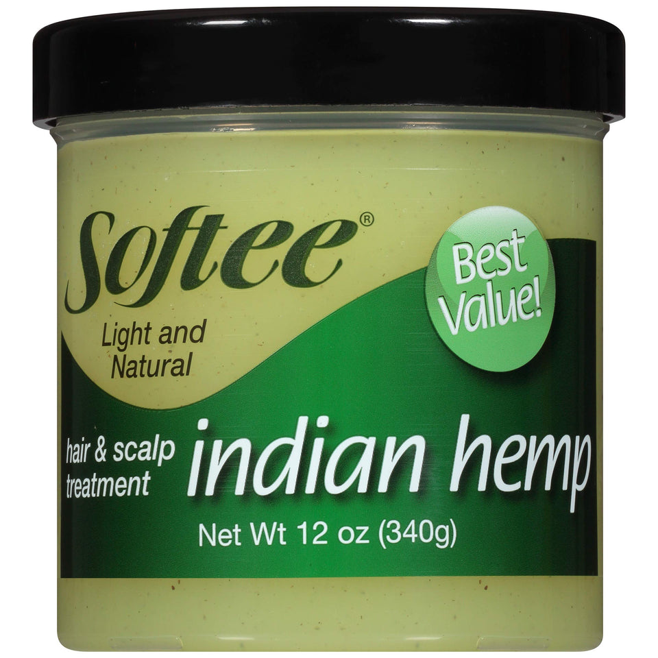 Softee Indian Hemp front packaging showing label and 12 oz size for informed purchase
