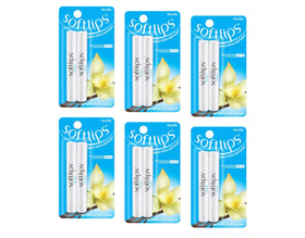 Softlips vanilla front packaging showing 12 sticks and convenience