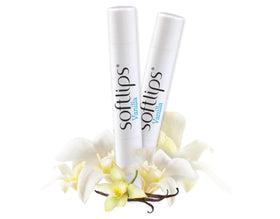 Softlips vanilla label close-up showing ingredients and clarity