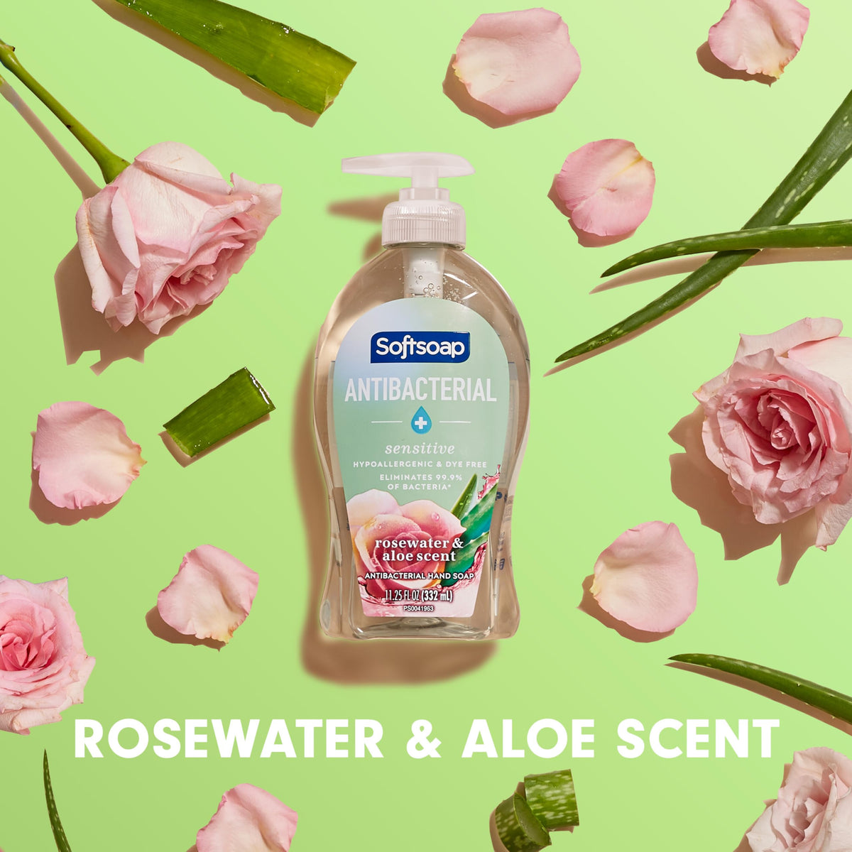 Softsoap on bathroom counter demonstrating tasteful placement and availability