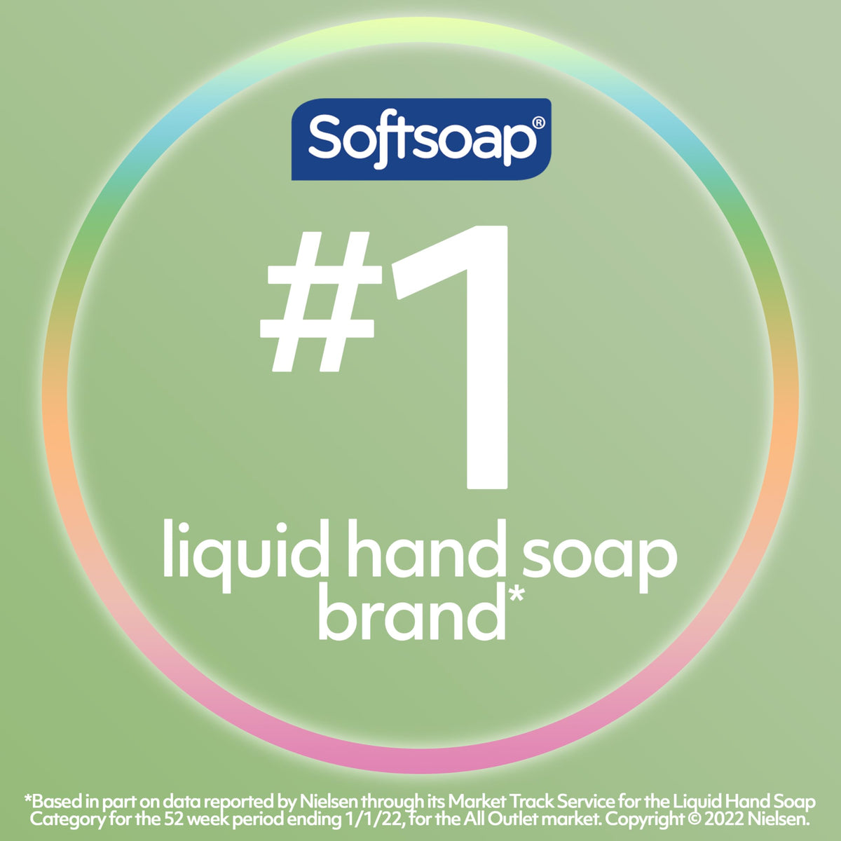 Softsoap bottle side label showing product details and ingredient reassurance