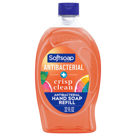 Softsoap crisp clean front packaging showing product and refill benefit
