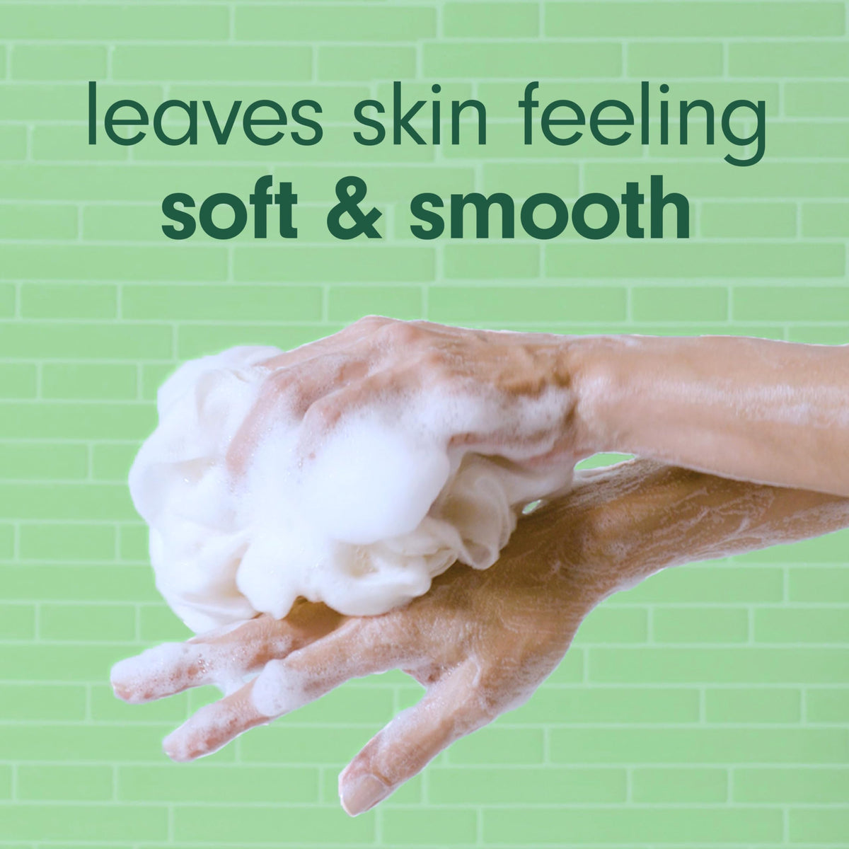Label detail on Softsoap eucalyptus and mint bottle showing joyful design
