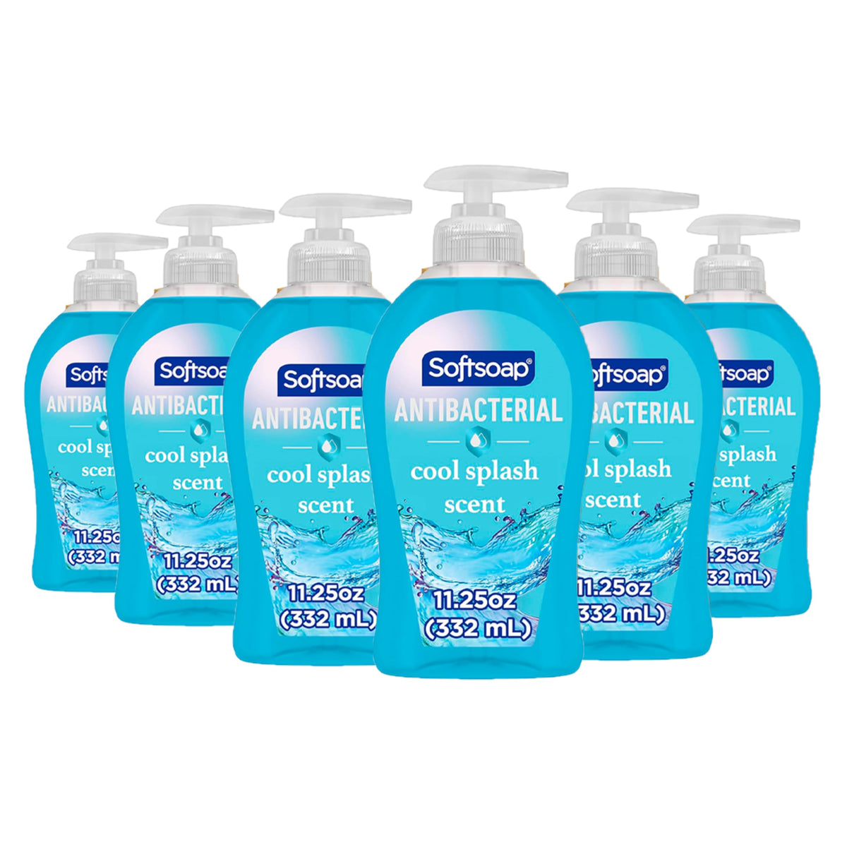 Softsoap front packaging showing Cool Splash scent and benefits