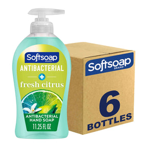 Softsoap front packaging showing fresh citrus scent and size benefits