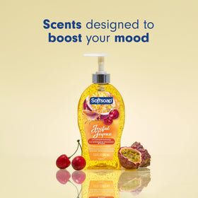 Softsoap texture close-up with moisture beads visible, gentle moisturizing benefit