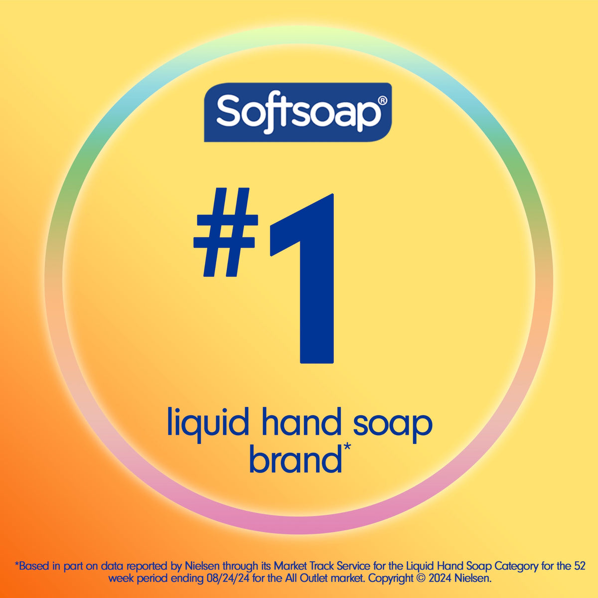 Softsoap pump dispenser mid-press delivering controlled soap, convenient use benefit