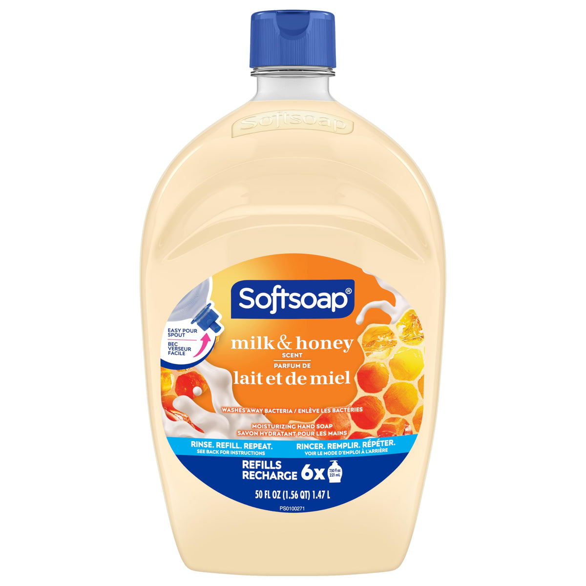 Softsoap refill on kitchen counter showing convenient everyday use