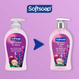 Softsoap pump and label close-up highlighting convenient dispenser and style
