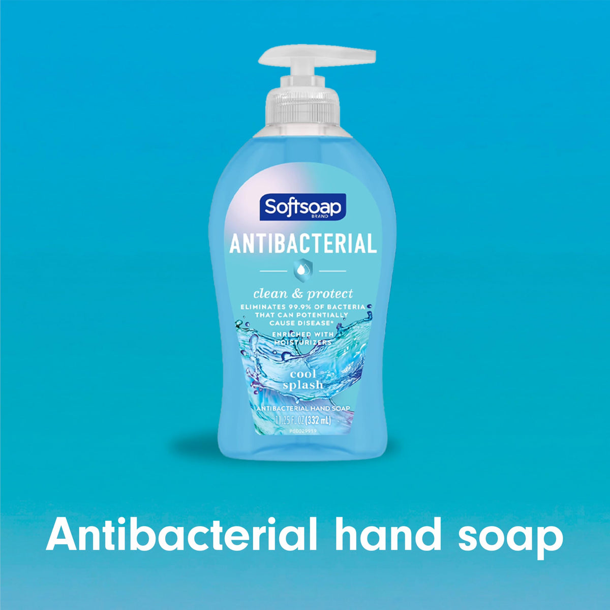 Softsoap pump dispenser close-up for easy one-handed use