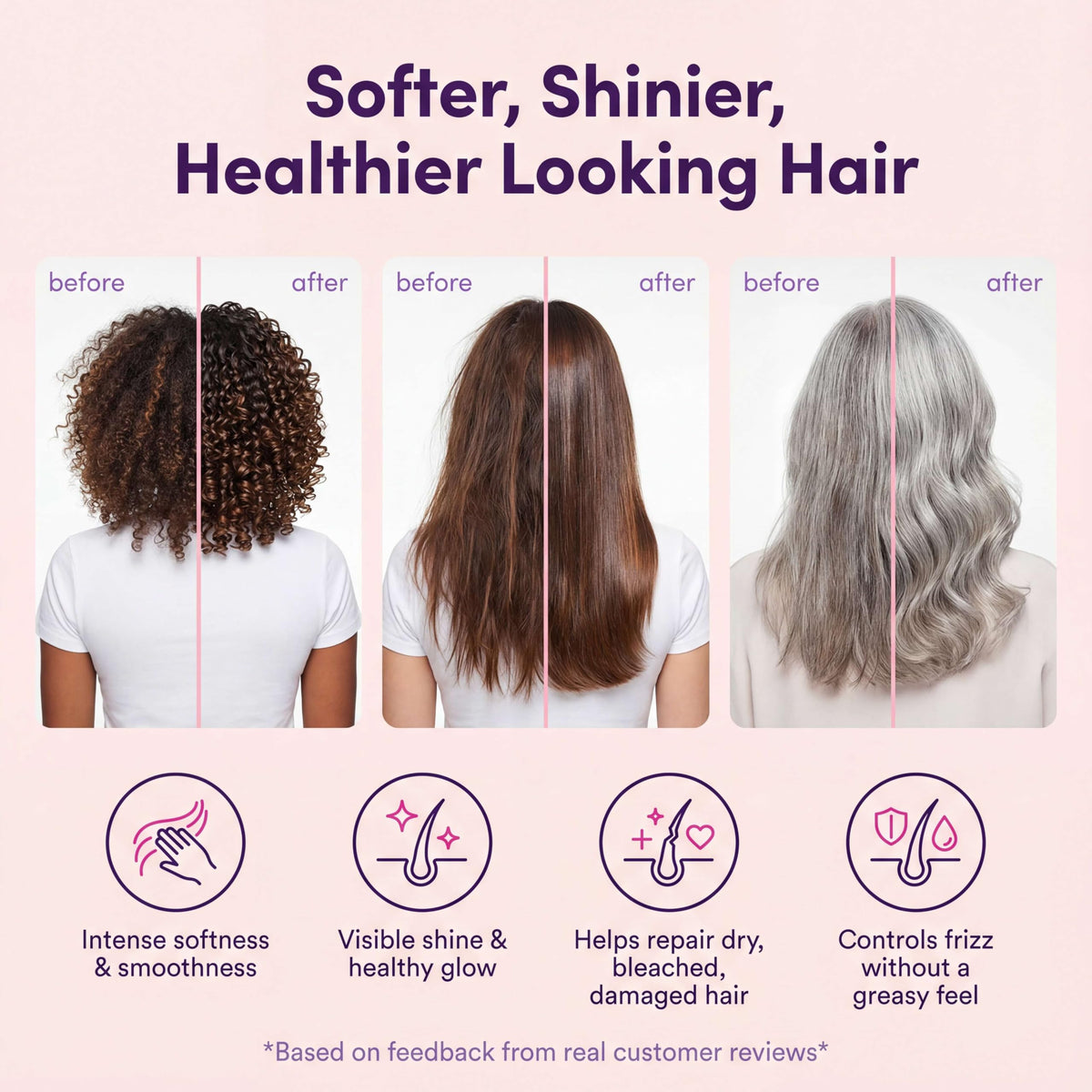 sohl-I.D. applied to curly hair reducing frizz and enhancing curl definition