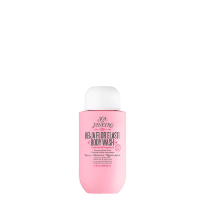 Sol de Janeiro front packaging showing travel-size bottle and benefit hydration
