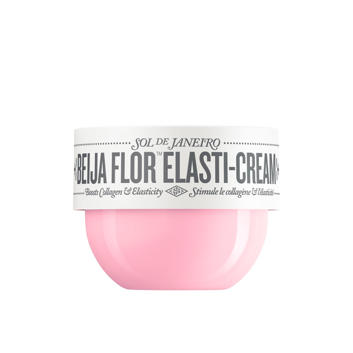 Sol de Janeiro jar front view showing label and luxe finish for quick recognition