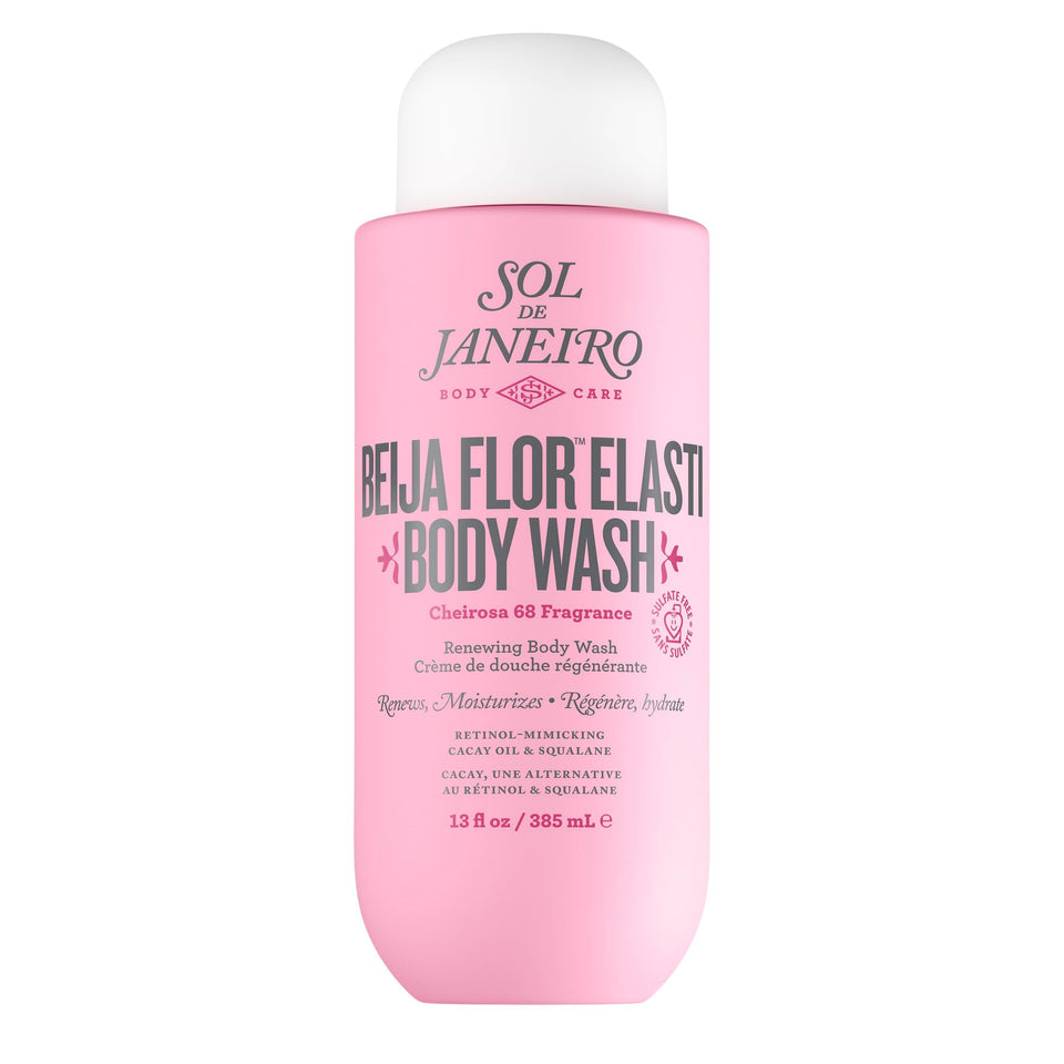 Sol de Janeiro front packaging showing bottle and Cheirosa 68 scent benefits