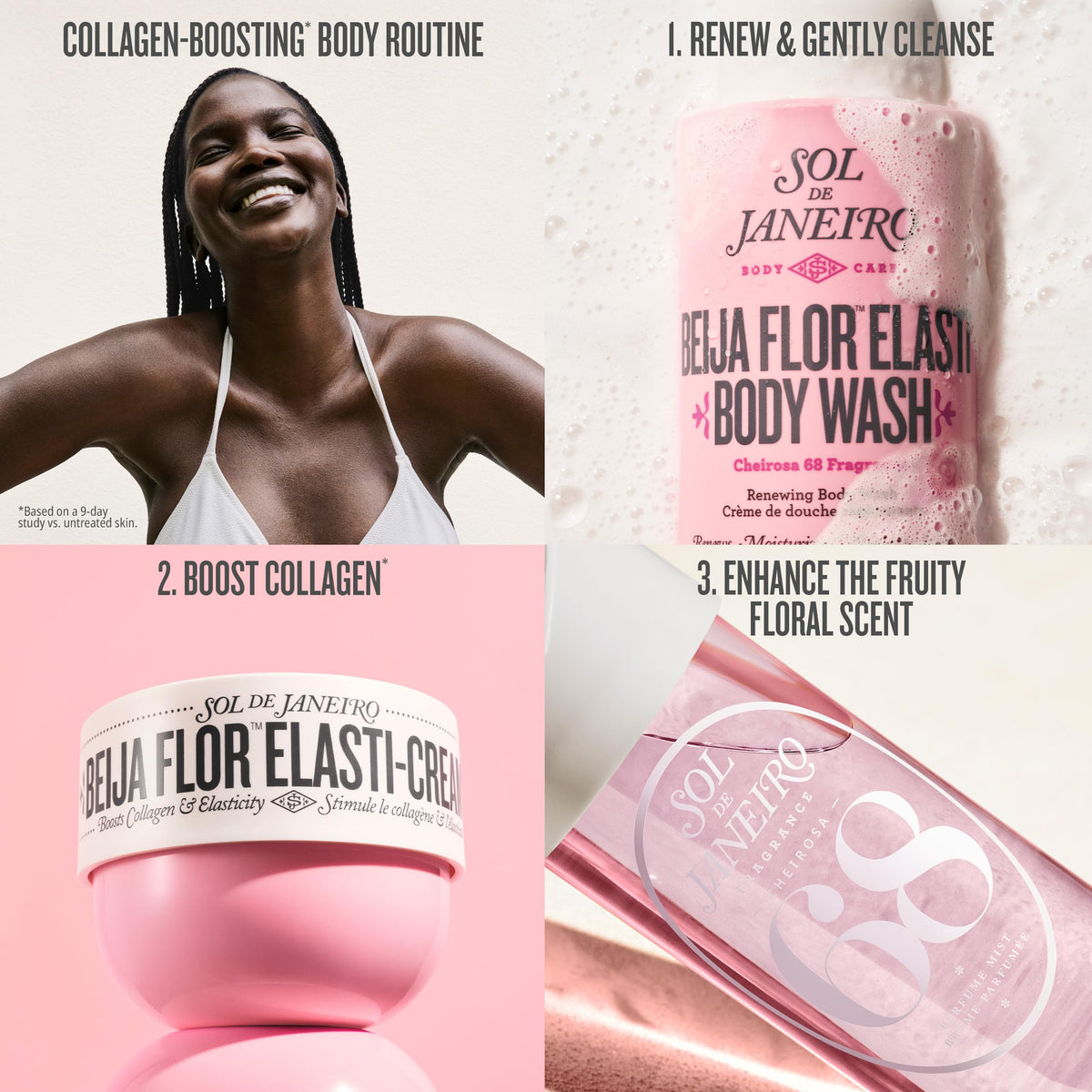 Sol de Janeiro jar held in hand to show 75mL scale and travel-friendly size