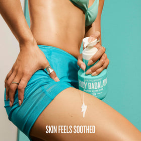 Sol de Janeiro in a beach bag lifestyle shot evoking sun-kissed, beachy scent