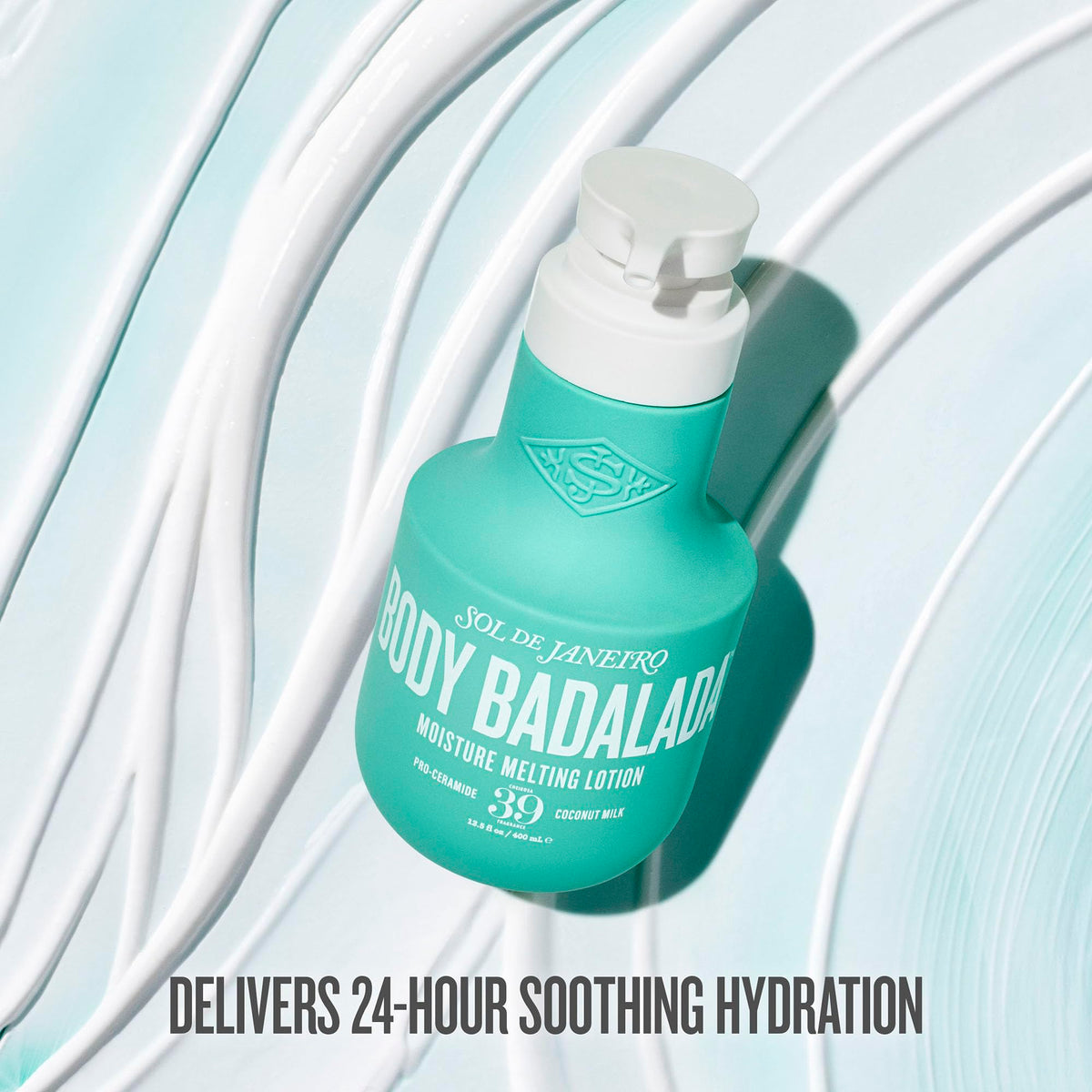 Sol de Janeiro open cap and dispenser revealing lightweight texture and ease of use